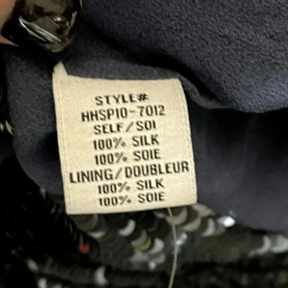 HAUTE HIPPIE sequin cocktail dress relaxed fit size Medium Gray and black NEW - Picture 10 of 12